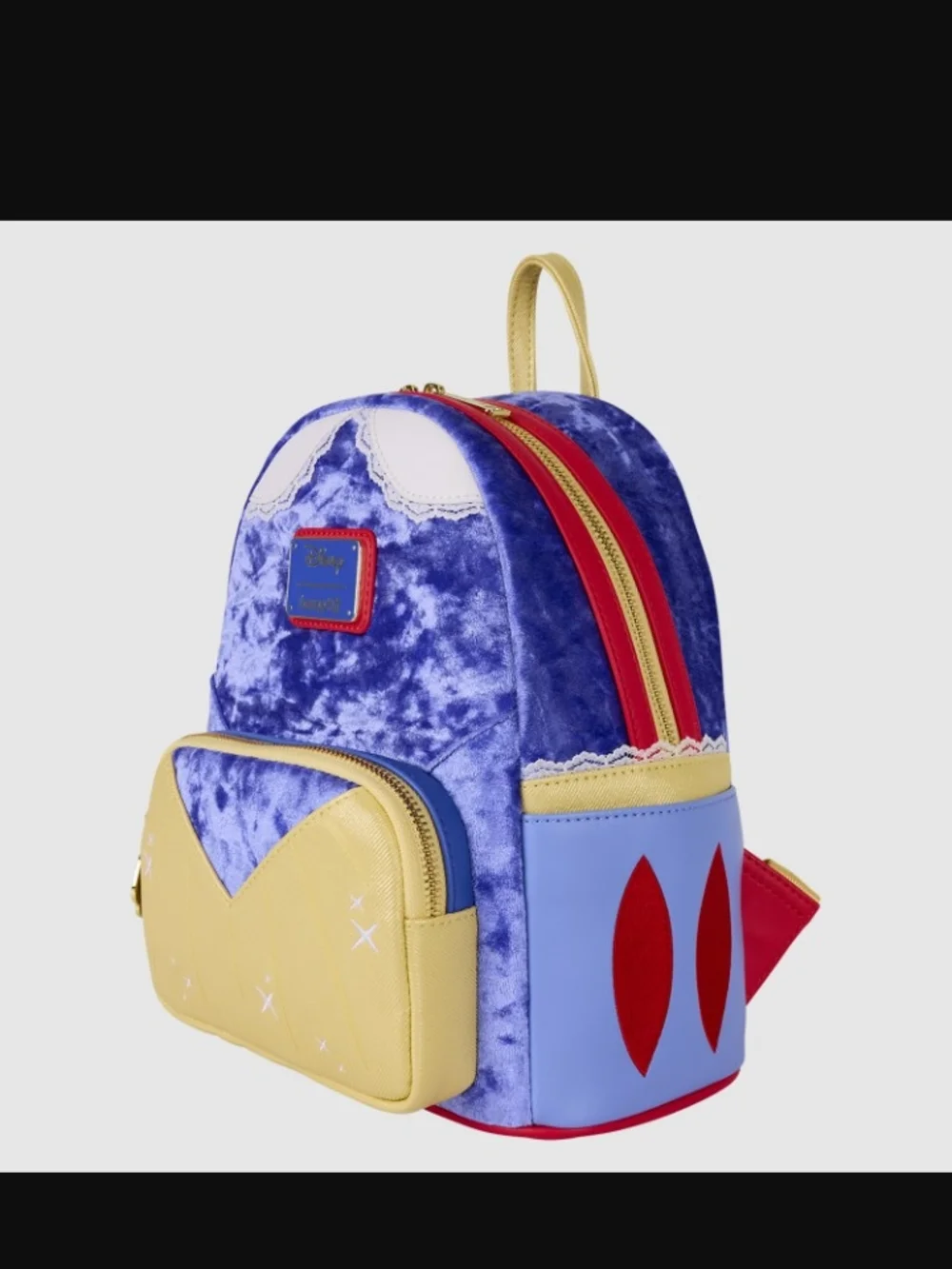 Loungefly Snow White Inspired Kids Backpack - Blue & Yellow - Picture 4 of 10